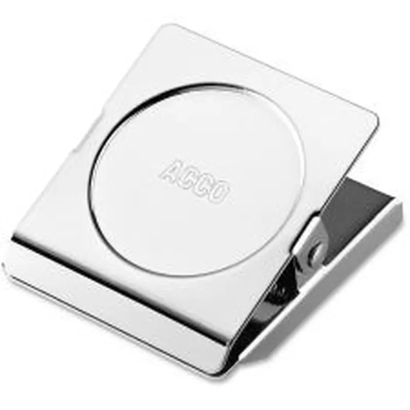 ACCO Square Magnetic Clip, 2 1/4", Silver