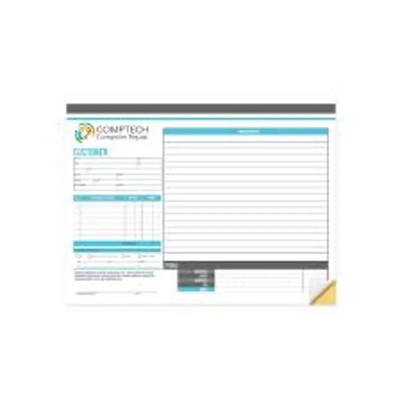 8.5 X 11 Black Ink 1/0 - 2 part, Horizontal (250/PK)