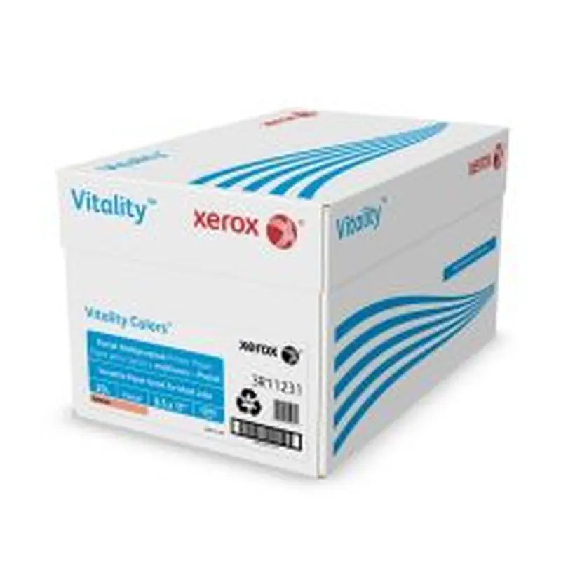 Xerox Vitality Colors Pastel Multi-Use Printer & Copy Paper, 10 Reams, Salmon, Letter (8.5" x 11"), 5000 Sheets Per Case, 20 Lb, 30% Recycled