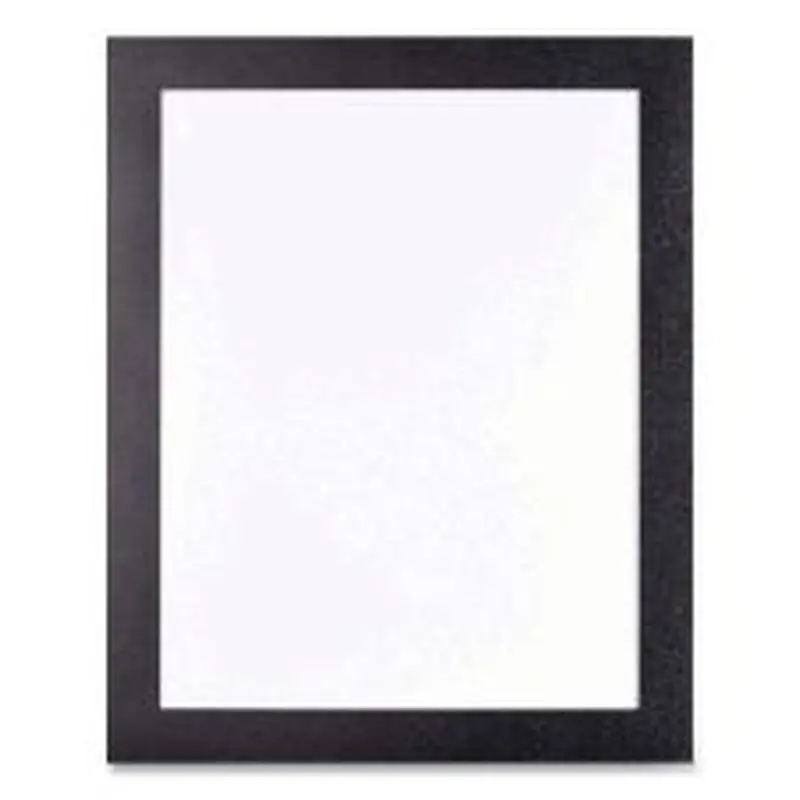 deflecto Self Adhesive Sign Holders, 11 x 17 Insert, Clear with Black Border, 2/Pack