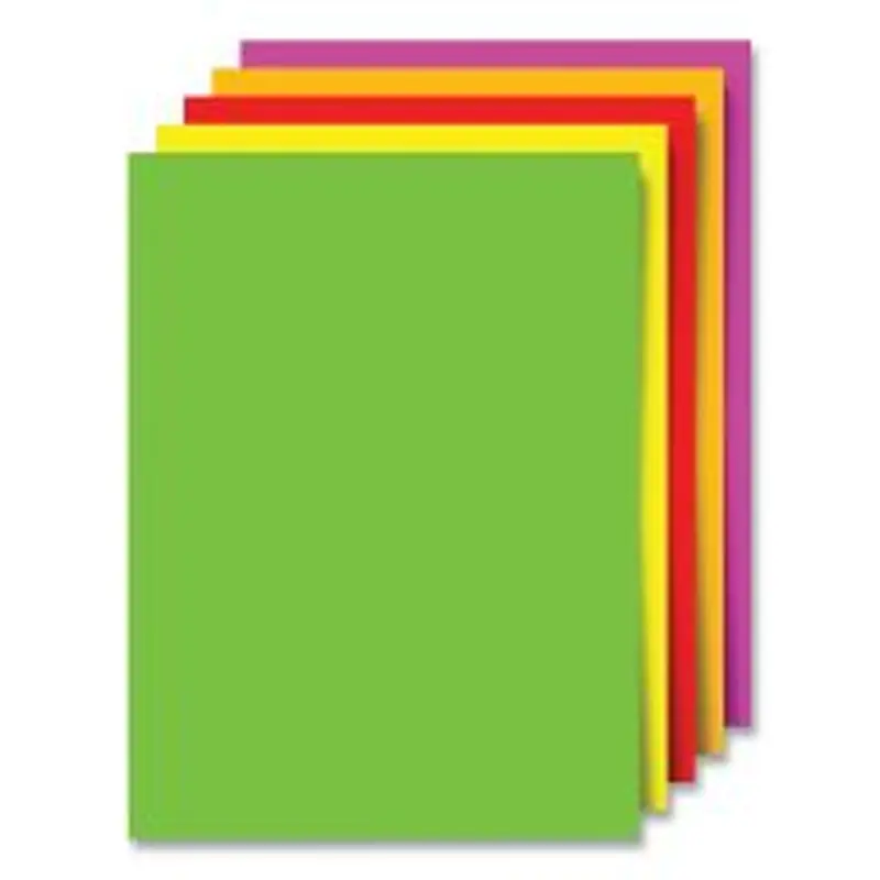 Royal Brites Premium Coated Poster Board, 11" x 14", Assorted Neon Colors, 5/Pack
