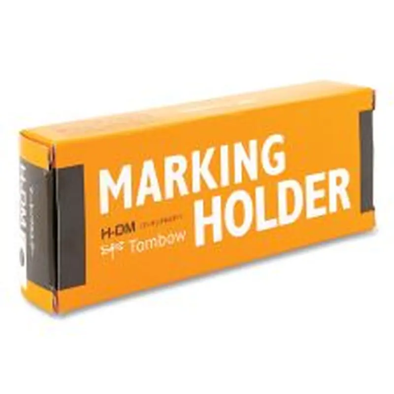 Tombow Wax-Based Marking Pencil, Twist-Advance, 4.4 mm, Black Marks, Navy Blue Barrel, 10/Box