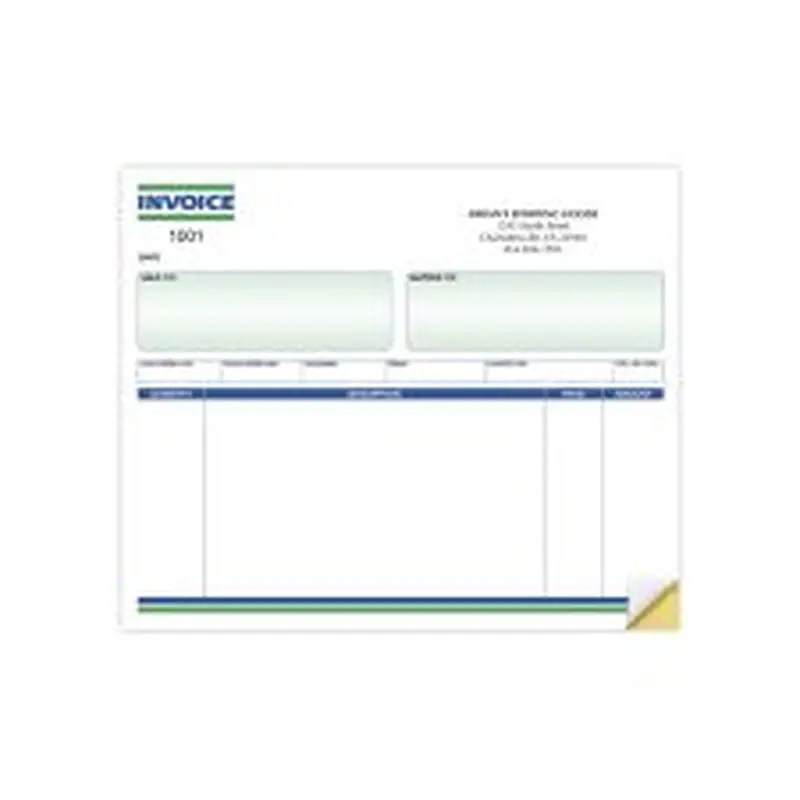 UNRULED INVOICE-3 PT-8.5 X 7 (250/PK)