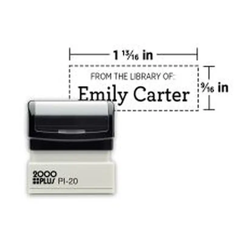 Custom 2000 Plus PI 20 Pre-inked Rectangle Stamp, 9/16" x 1-13/16" Impression