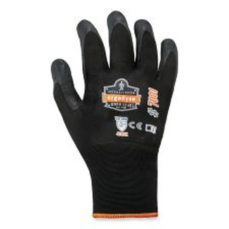 ergodyne ProFlex 7001 Nitrile-Coated Gloves, EN388: 4121X, 8.5" Long, Medium, Black, Pair