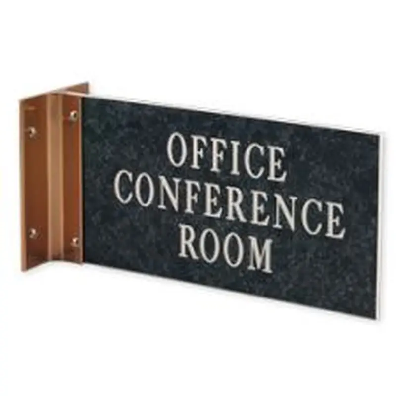 Extended Wall Holder with Engraved Sign, 4" x 8" (1/PK)
