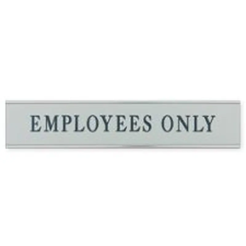 Metal Flush Wall Mount Holder with Engraved Sign, 2" x 10" (1/PK)