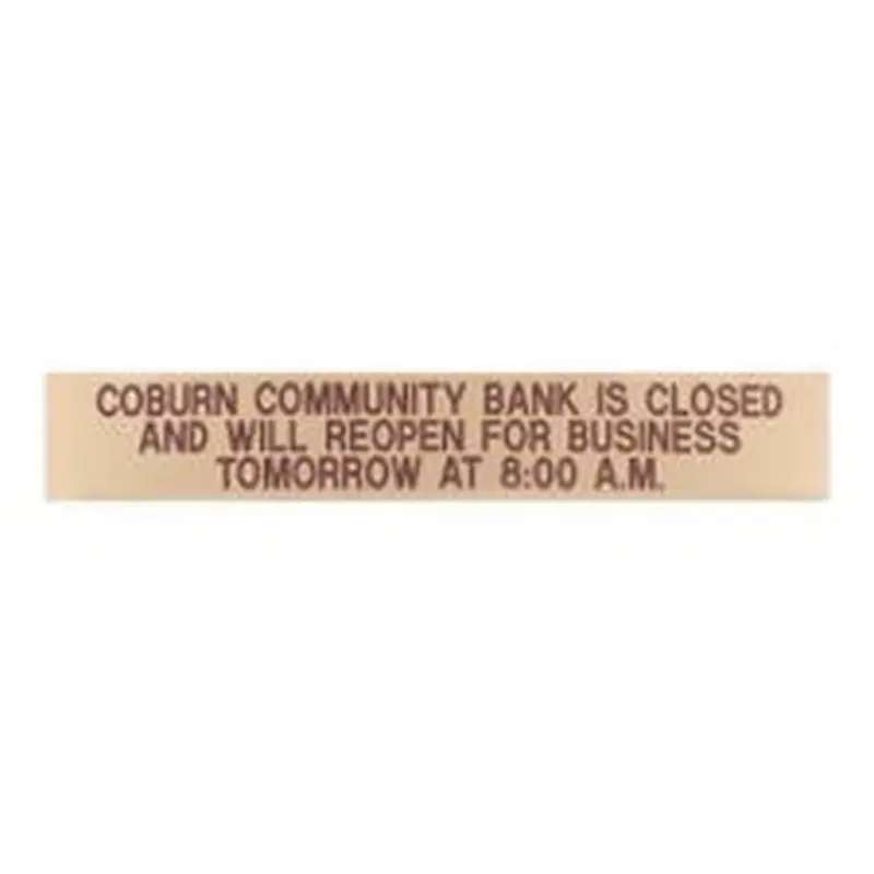 Engraved Wall Sign, 2" x 12" (1/PK)