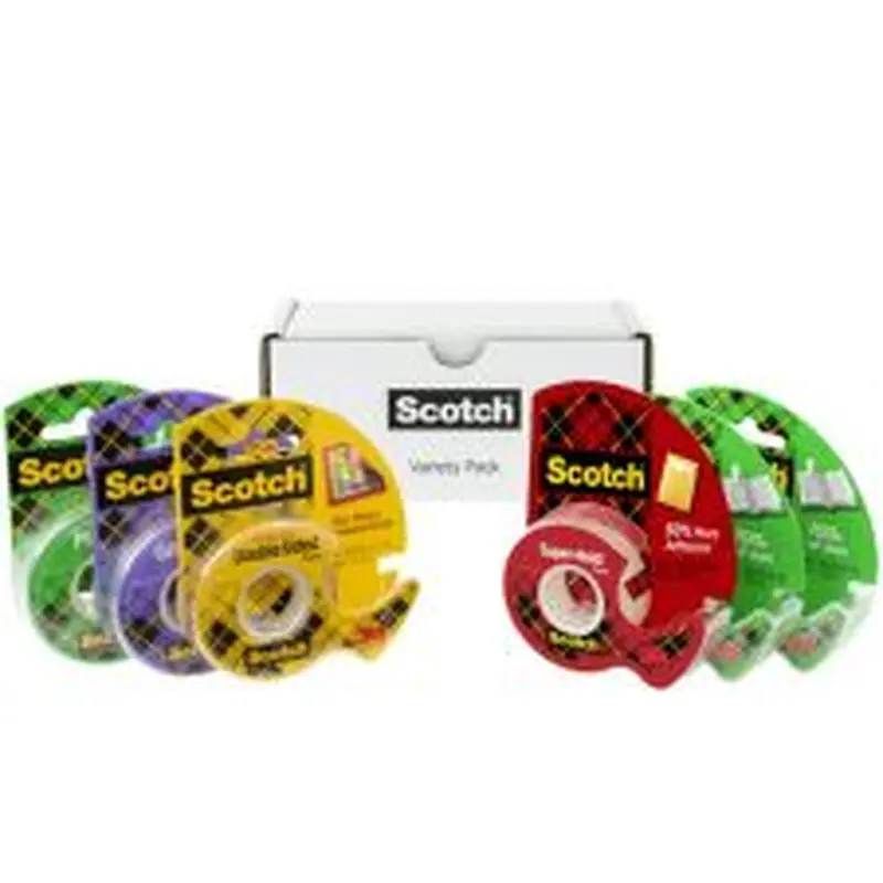 Scotch Variety Tape Pack, 6 Pack, Assorted Tapes Include Magic Tape, Double-Sided Tape, Gift-Wrap Tape and Super-Hold Tape