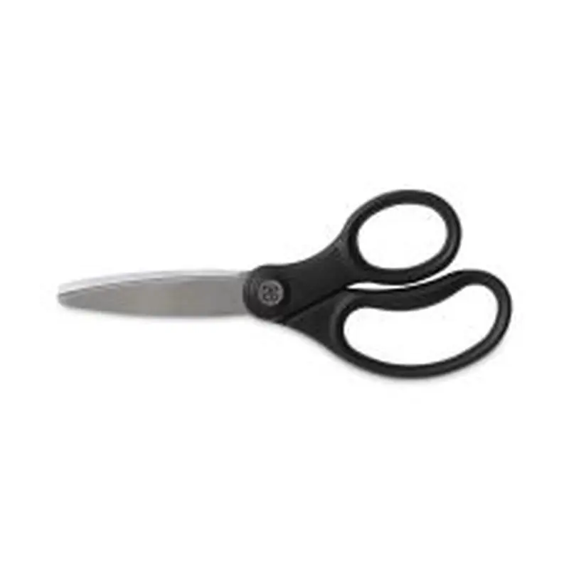 TRU RED Ambidextrous Stainless Steel Scissors, 5" Long, 2.64" Cut Length, Straight Ergonomic Black Handle