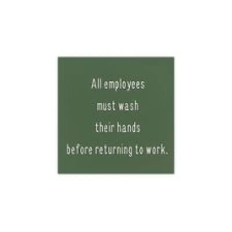 Engraved Wall Sign, 4" x 4" (1/PK)
