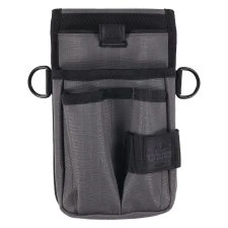 ergodyne Arsenal 5568 Belt Loop Tool Pouch with Device Holster, 4 Compartments, 5 x 2 x 8.5, Polyester, Gray