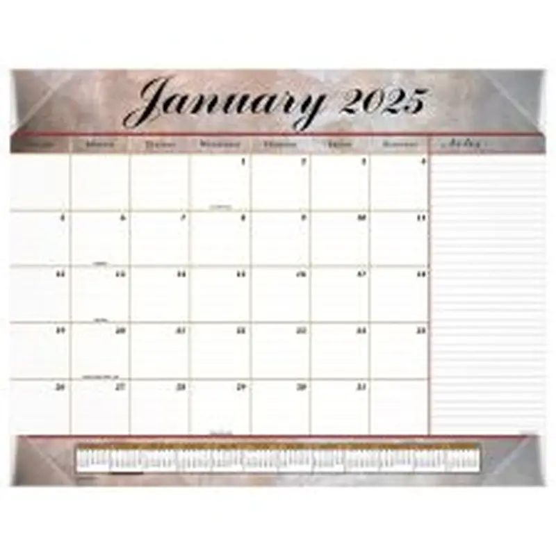 2025 AT-A-GLANCE Marbled Monthly Desk Pad, 21-3/4" x 17", Traditional, January 2025 To December 2025, 89702