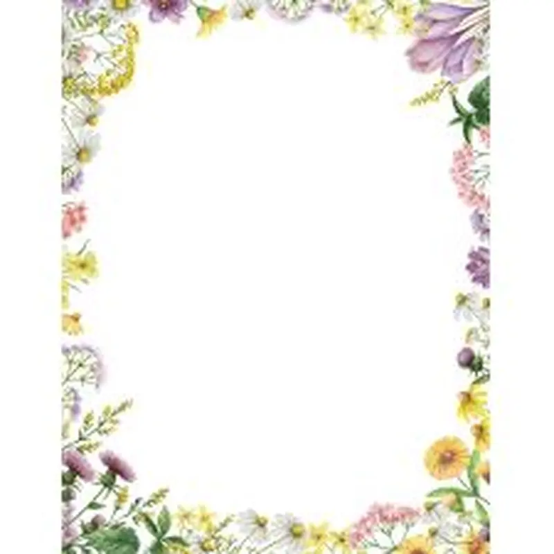 Great Papers! Stationery Letterhead, Flower Meadows, 8.5" x 11", Printer Compatible, 80 sheets