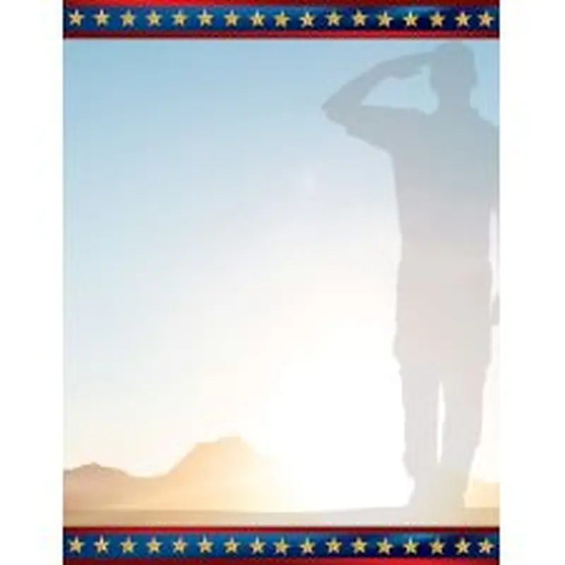 Great Papers! Stationery Letterhead, Home of the Brave, 8.5" x 11", Printer Compatible, 80 sheets