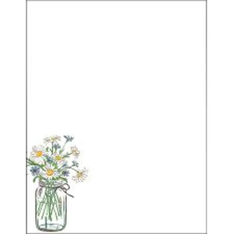 Great Papers! Stationery Letterhead, Mason Daisies, 8.5" x 11", Printer Compatible, 80 sheets