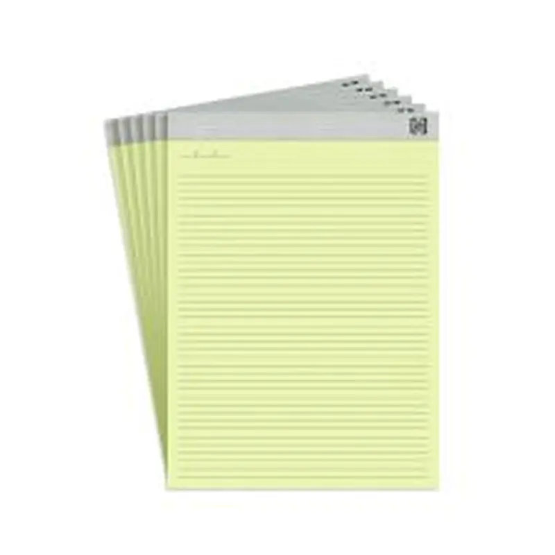 TRU RED Notepads, Narrow Rule, 50 Canary Yellow 8.5 x 11.75 Sheets, 6/Pack
