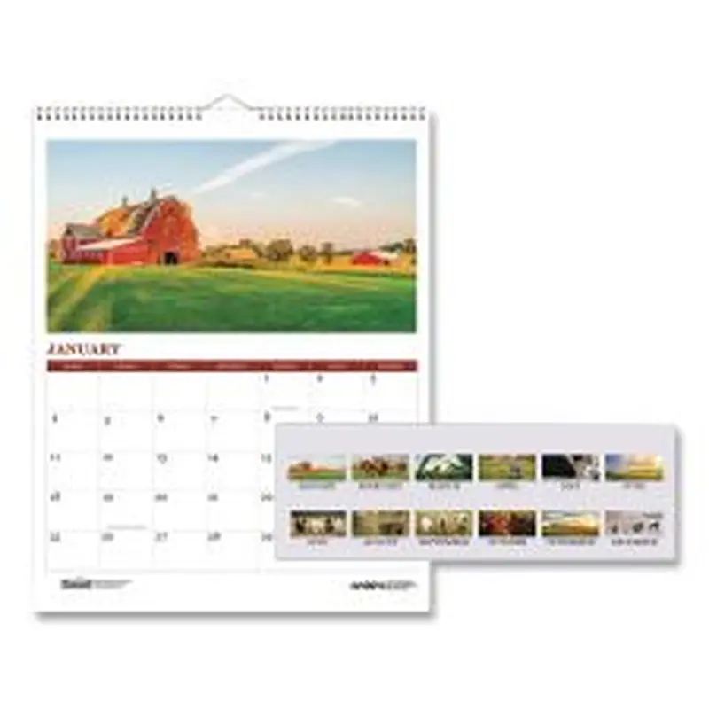 House of Doolittle 100% Recycled Farm Life Wall Calendar, 11 x 14, White/Multicolor Sheets, 12-Month (Jan-Dec): 2026