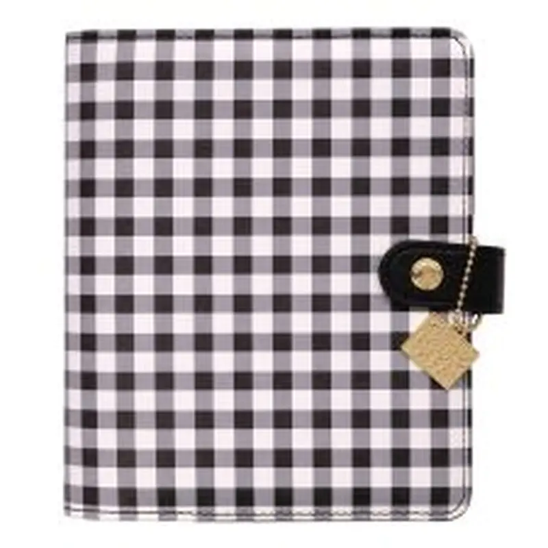 PUKKA PAD Personal Planner, Chequered, 7.48 x 6.42, Black/White Cover, 12-Month, Undated