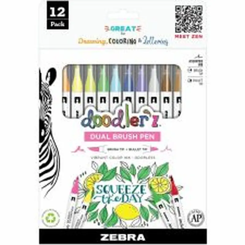 Zebra Pen Doodler'z Dual Brush Pen - ZEB61002