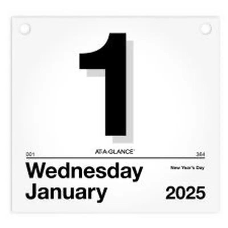 2025 AT-A-GLANCE Today Is' Daily Wall Calendar Refill, 8-1/2" x 8", Traditional, January 2025 To December 2025, K450