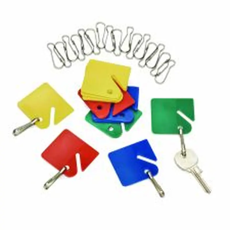 AdirOffice Plastic Identification Key Tags, Plastic, Assorted Colors, 20/Pack