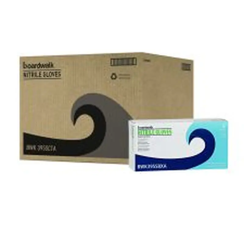 Boardwalk 395 Series Disposable General-Purpose Nitrile Gloves, Powder-Free, Small, 5 mil Thick, 9.5" Long, Blue, 100/Box, 10 Boxes/CT