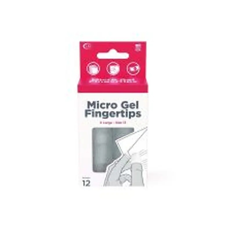 LEE Micro-Gel Fingertips, Size 13, X-Large, Clear, 12/Pack