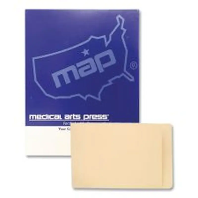 Medical Arts Press Compact File Pocket, Top Tabs, Manila, 100/Box