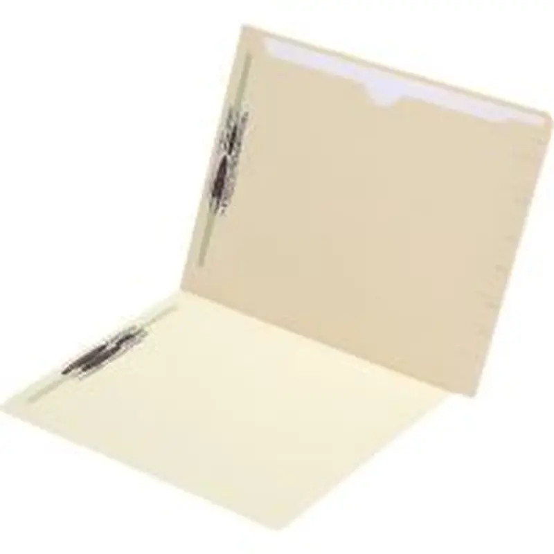 Medical Arts Press Confidential End-Tab Folder with Full Back Pocket, 2 Fasteners, Letter Size, Manila Exterior, 50/Box