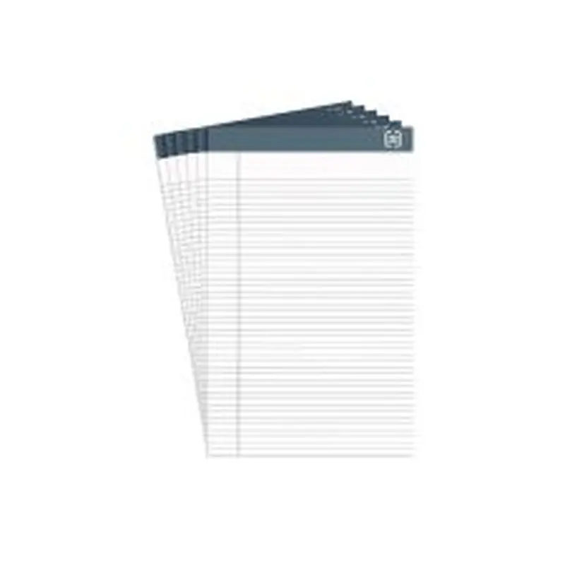 TRU RED Notepads, Narrow Rule, 50 White 5 x 8 Sheets, 6/Pack