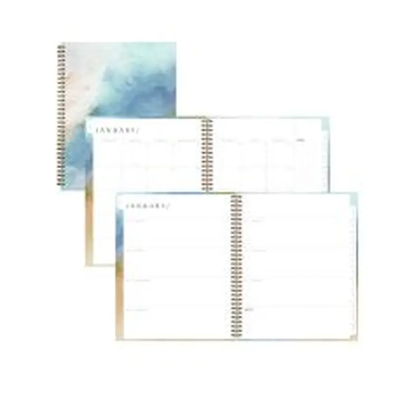 Blue Sky One Tree Planted Andreo Weekly/Monthly Planner, Abstract Artwork, 11" x 8.5", Blue/Sand/Green Cover, 12-Month (Jan-Dec): 2026