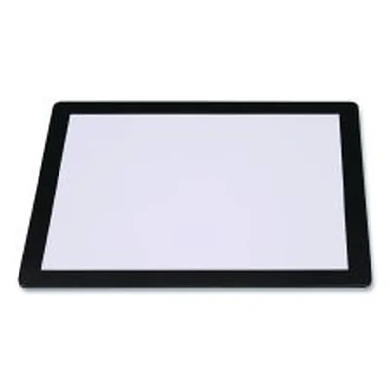 Excello Global Products Menu Holder For 8.5 x 11 Menus, Landscape Orientation, 12.6 x 10.2 Holder, Clear/Black