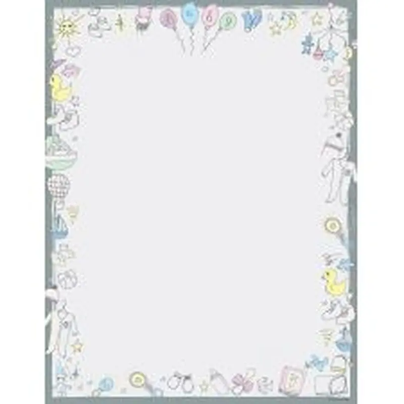 Great Papers! Stationery Letterhead, Baby Time, 8.5" x 11", Printer Compatible, 80 sheets