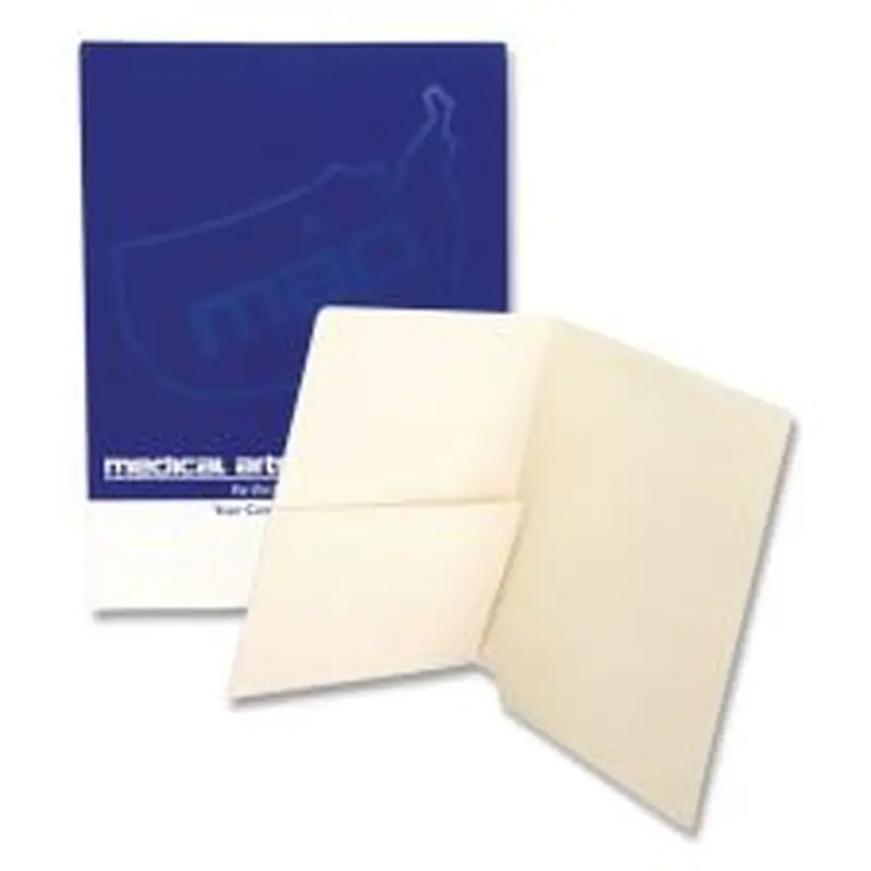 Medical Arts Press Manila End Tab Pocket Folder, Straight Tabs, Letter Size, Manila, 50/Box