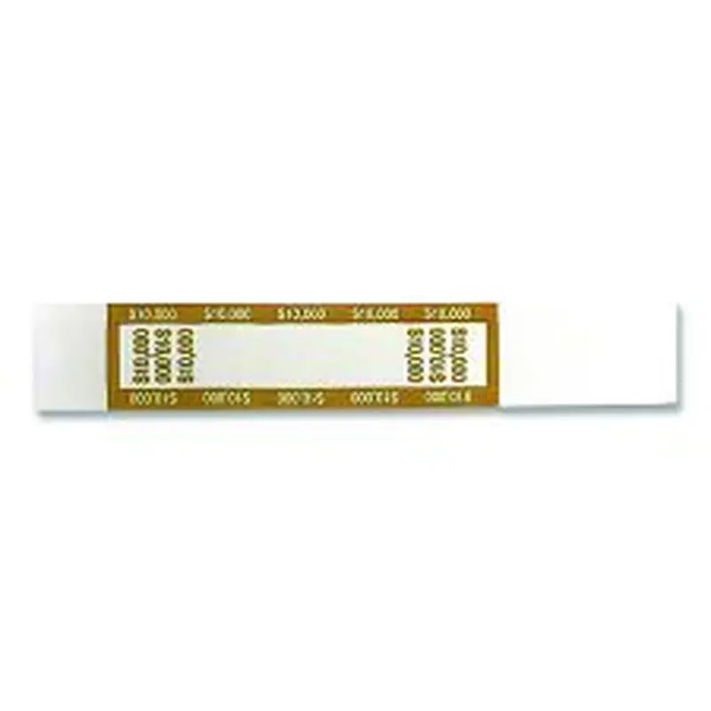 Currency Straps, $10,000, Self-Adhesive, 1,000/Pack