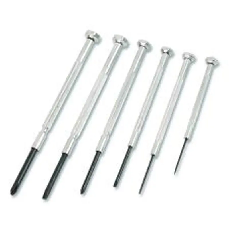 Great Neck Precision Screwdriver Set, Six-Piece, Phillips/Slotted, Assorted Lengths, Polished Steel Handles