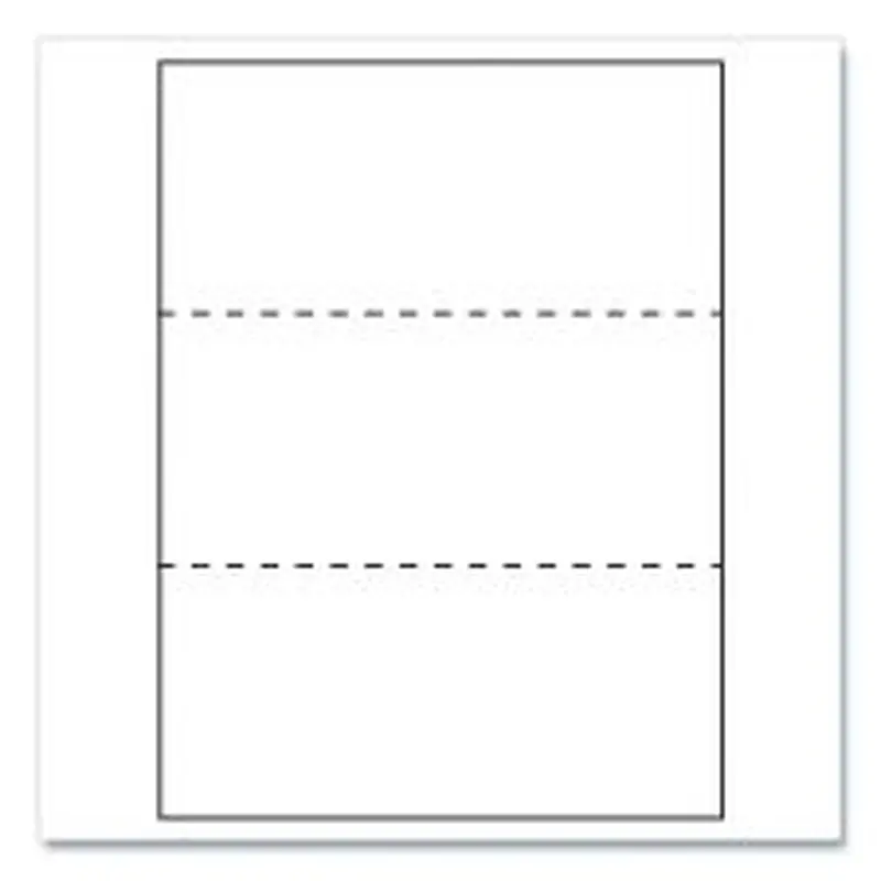 Lettermark Custom Cut-Sheet Copy Paper, 92 Bright, Micro-Perf Every 3.66", 20 lb Bond, 8.5 x 11, White, 500 Sheets/Ream, 5 Reams/Carton