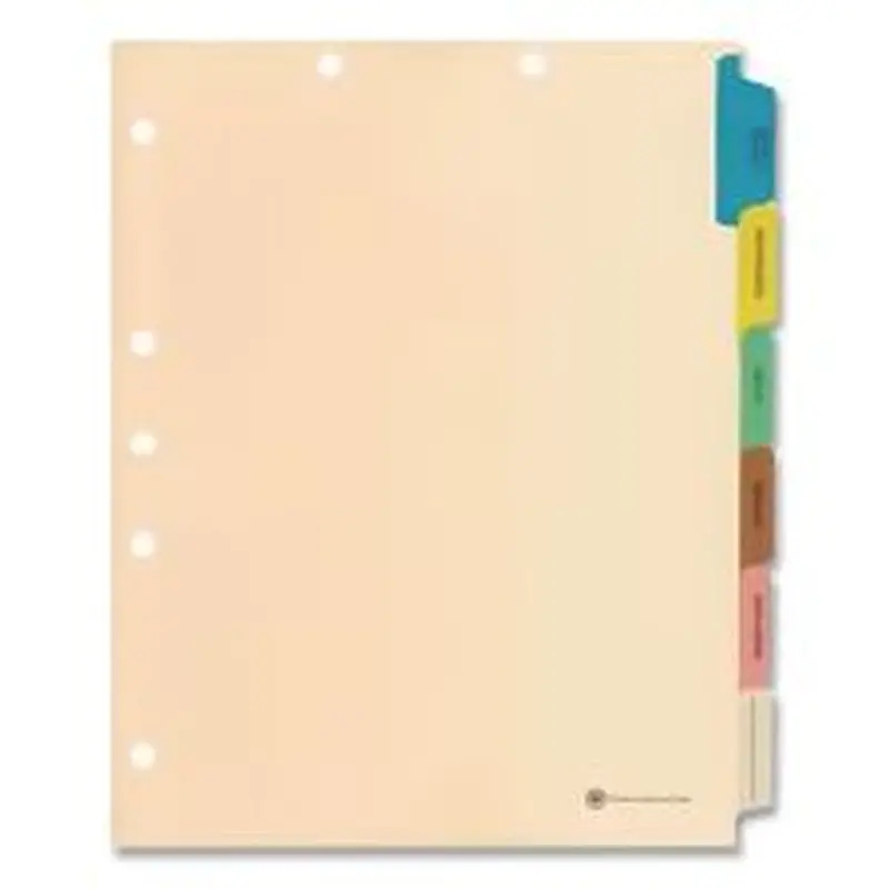 Medical Arts Press 6-Tab Medical Chart Indexes, Side Tab, Assorted Medical, Manila, 65/Box