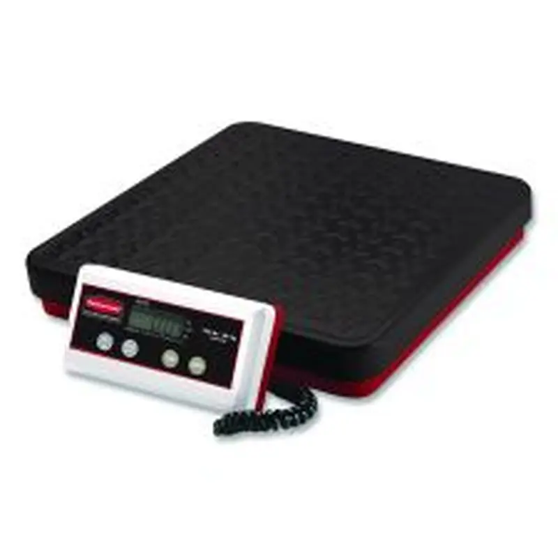 Rubbermaid Commercial Digital Receiving Scale, 150 lb Capacity, Black/Red