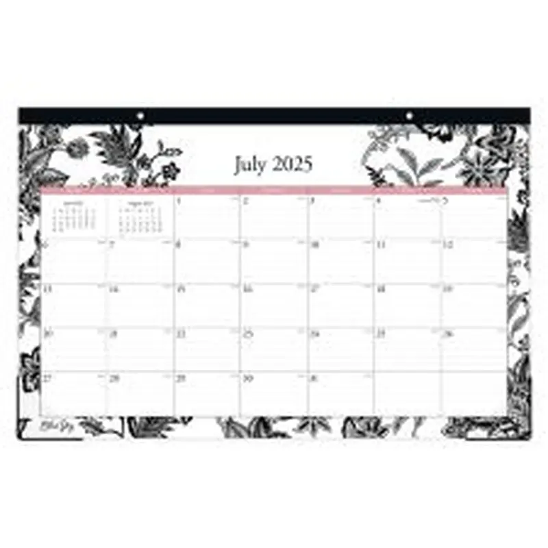 2025-2026 Blue Sky Monthly Desk Pad Planning Calendar, 17" x 11", Analeis, July 2025 To June 2026, 151719