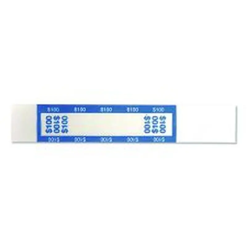 Currency Straps, $100, Self-Adhesive, 1,000/Pack