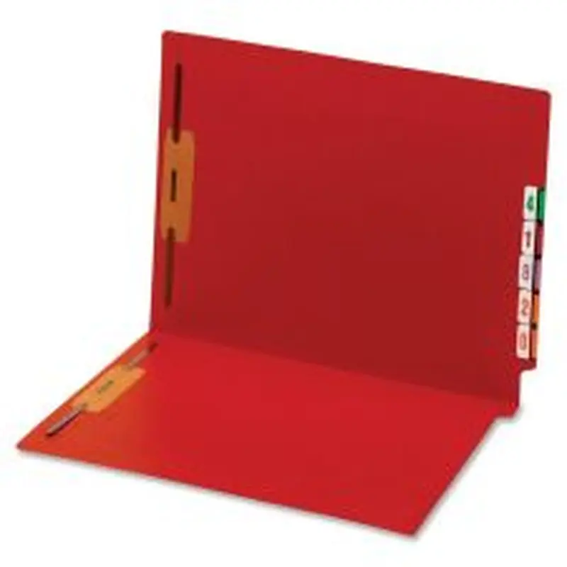 Globe-Weis Shelf-Master Letter Classification Folder - 8 1/2"x11" - 3/4" Expansion - 2 Plys - Red - 50/Box - 45640P