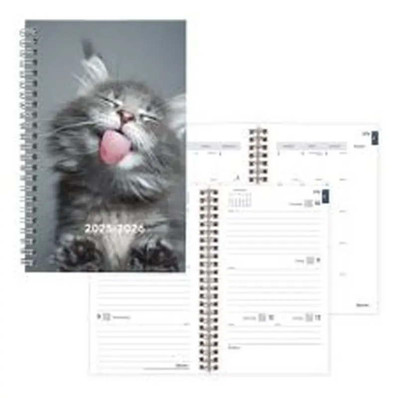 2025-2026 Blueline Academic Weekly/Monthly Planner, 8" x 5", 100% Recycled, Cat, July 2025 To July 2026, CA114PA.01