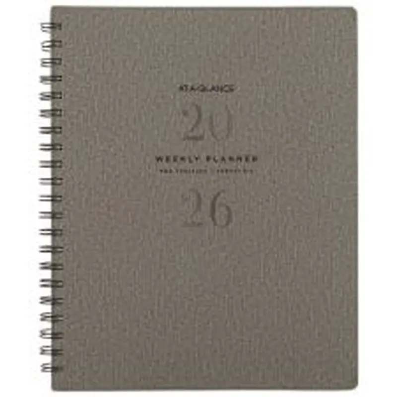 AT-A-GLANCE Signature 2026 Weekly Monthly Planner, Gray, Large, 8 1/2" x 11"