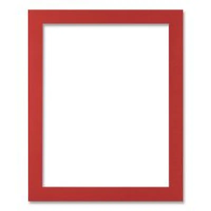 deflecto Self-Adhesive Sign Holders, 8.5 x 11 Insert, Clear with Red Border Frame, 2/Pack
