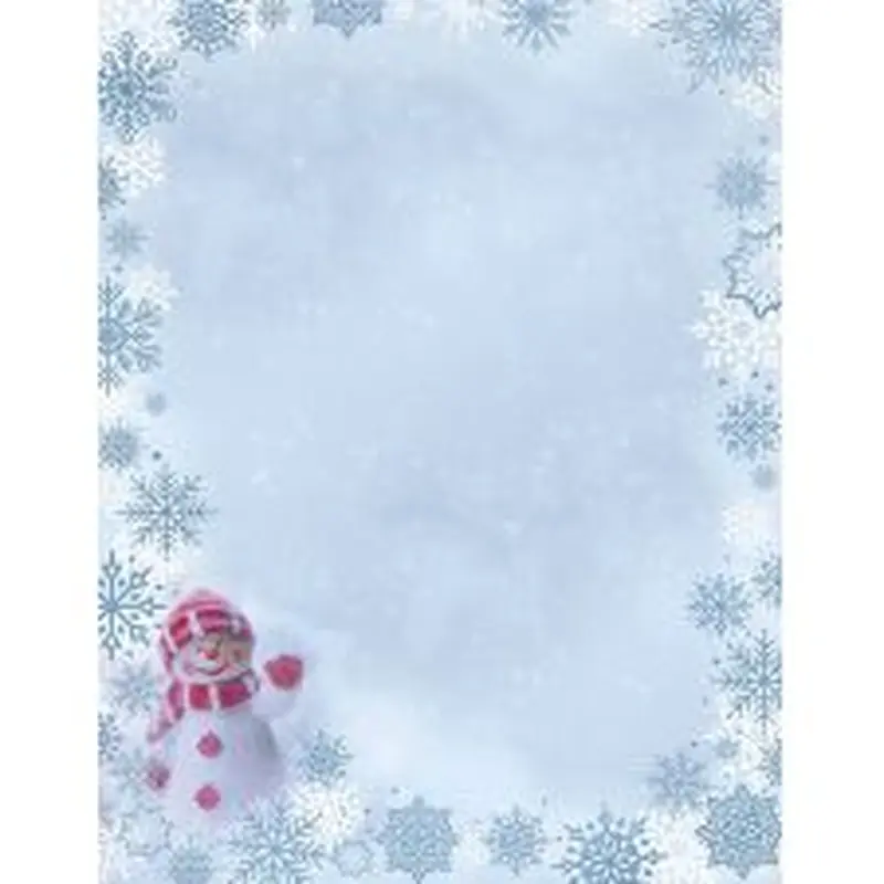 Great Papers! Stationery Letterhead, Snowy Snowman Holiday Letterhead, 50 CT