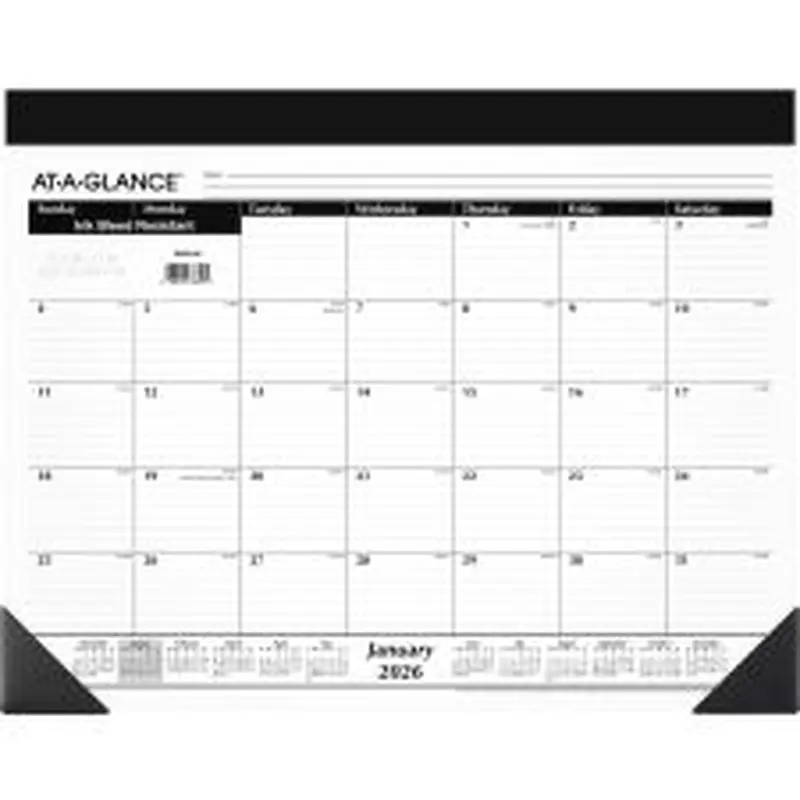 AT-A-GLANCE 2026 Monthly Desk Pad Calendar, Standard, 21 3/4" x 17"