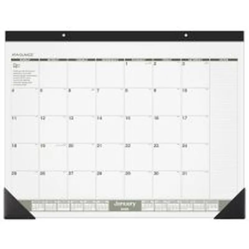 AT-A-GLANCE 2026 Recycled Monthly Desk Pad Calendar, Standard, 22" x 17"