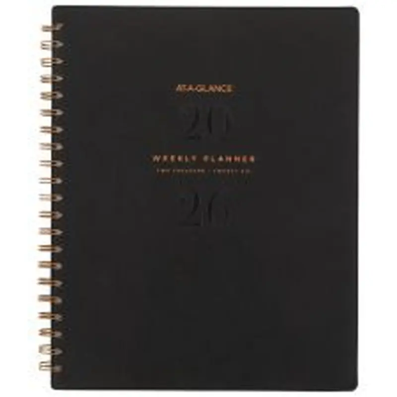 AT-A-GLANCE Signature 2026 Weekly Monthly Planner, Black, Large, 8 1/2" x 11"